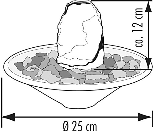 Orangencalcit-Edelsteinbrunnen mit Bergkristall Chips von Seliger - 2