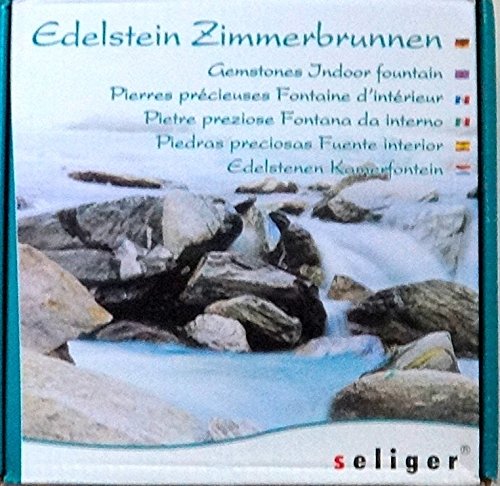 Orangencalcit-Edelsteinbrunnen mit Bergkristall Chips von Seliger - 9
