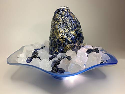 Edelstein-Zimmerbrunnen “Clivia-Sodalith” mit Mineralien Chips von Trösters Brunnenwelt - 3
