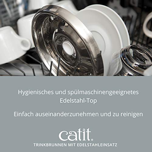 Katzenbrunnen “Fresh & Clear” mit Edelstahleinsatz von Catit 2 L - 5