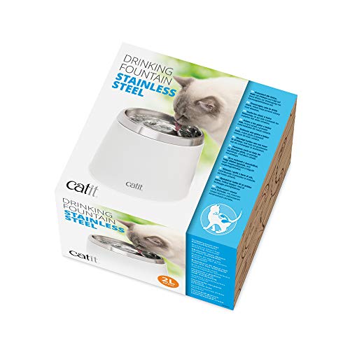 Katzenbrunnen “Fresh & Clear” mit Edelstahleinsatz von Catit 2 L - 9