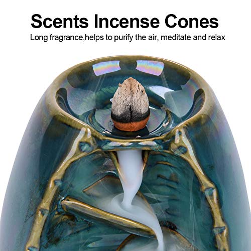 Blauer Räucherbrunnen Wasserfall aus Keramik von SPACEKEEPER - 5