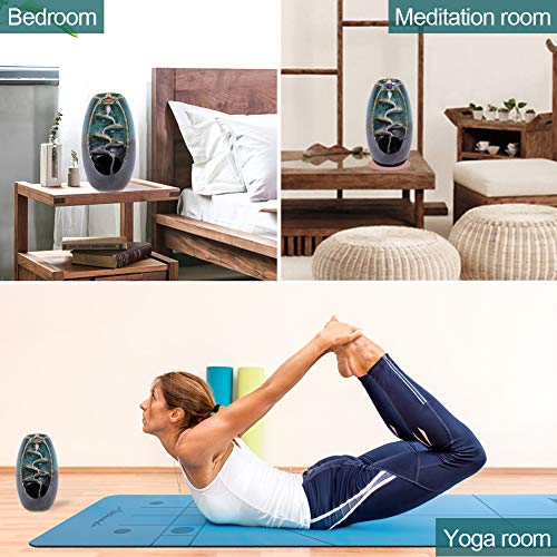 Blauer Räucherbrunnen Wasserfall aus Keramik von SPACEKEEPER - 7