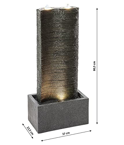 Wasserwand Muro mit LED Beleuchtung in Steinoptik 80 cm Höhe - 3