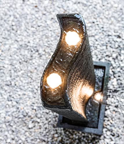 Wasserwand Muro mit LED Beleuchtung in Steinoptik 80 cm Höhe - 4