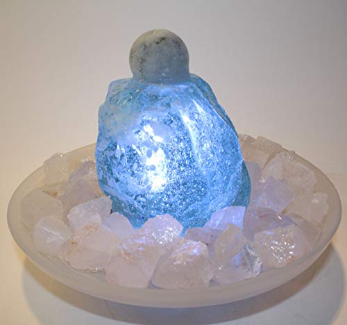 Edelsteinbrunnen Polaris mit Fluorit-Kugel und Bergkristall Chips - 4