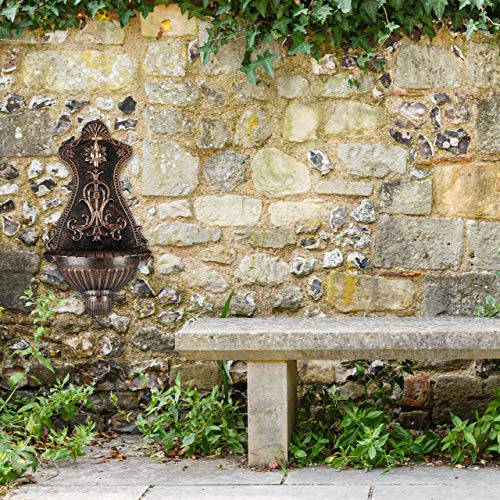 Antiker Wandbrunnen in Bronze mit Wasserhahn 65 cm Höhe - 2