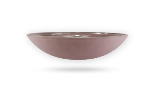 Zimmerbrunnen Schale aus Glas Ø 40 cm in der Farbe weiß mit Wellenmuster - 2