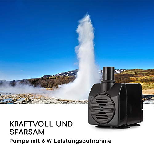 blumfeldt Floreal - Gartenbrunnen, Springbrunnen, Standbrunnen, frostbeständiges, UV-stabiles Polyresin, 6 Watt, Romantisches Design, drinnen und draußen, Steinoptik, hellgrau - 7