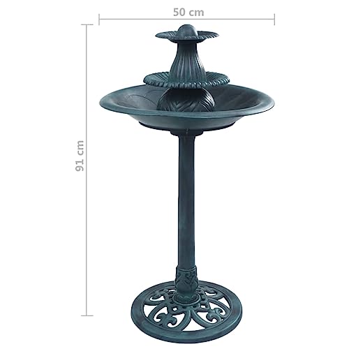 Vogeltränke mit Springbrunnen in Grün - 2