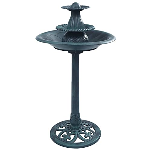 Vogeltränke mit Springbrunnen in Grün - 3