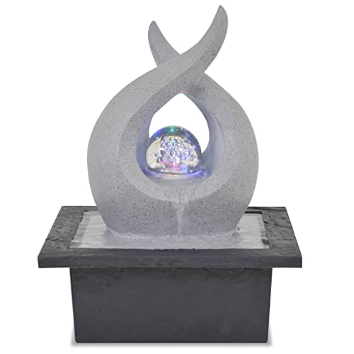 Kugelbrunnen mit drehender Kugel und LED-Beleuchtung - 2