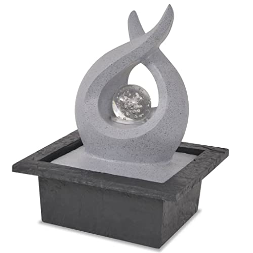 Kugelbrunnen mit drehender Kugel und LED-Beleuchtung - 3