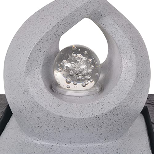 Kugelbrunnen mit drehender Kugel und LED-Beleuchtung - 4