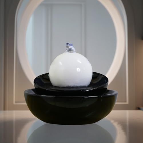 Kugelbrunnen Zen Flow mit LED-Beleuchtung aus Keramik - 5