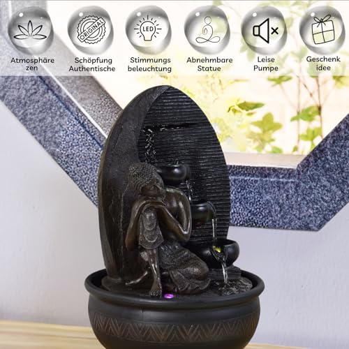 Buddha Brunnen Grace mit LED-Beleuchtung - 3