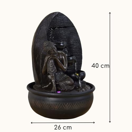 Buddha Brunnen Grace mit LED-Beleuchtung - 4