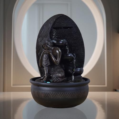 Buddha Brunnen Grace mit LED-Beleuchtung - 5