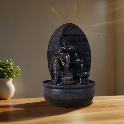Buddha Brunnen Grace mit LED-Beleuchtung - 6