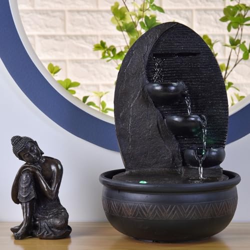 Buddha Brunnen Grace mit LED-Beleuchtung - 8