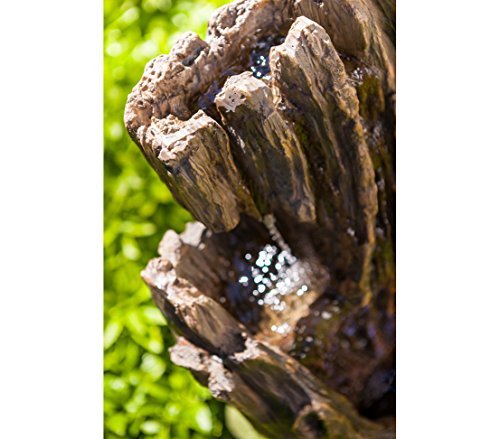 Dehner Gartenbrunnen Foresta mit LED Beleuchtung, ca. 66 x 29 x 37 cm, Polyresin, braun - 5