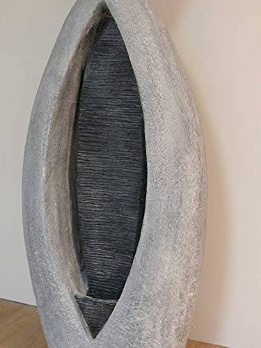 Großer Zimmerbrunnen FoCoppia 145cm mit Beleuchtung in Steinoptik - 6