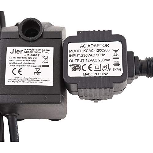 MACOShopde by MACO Möbel Gartenbrunnen Wasserfall medium - Dekobrunnen mit warmweißer LED Beleuchtung, ca. 60 x 32 x 25 cm, grau/Steinoptik - 7