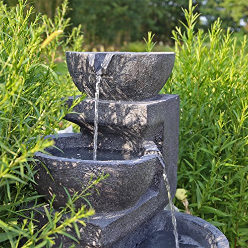 CLGarden Solar Springbrunnen NSP12 mit Akku und LED Beleuchtung für Garten Terrasse Balkon - 5
