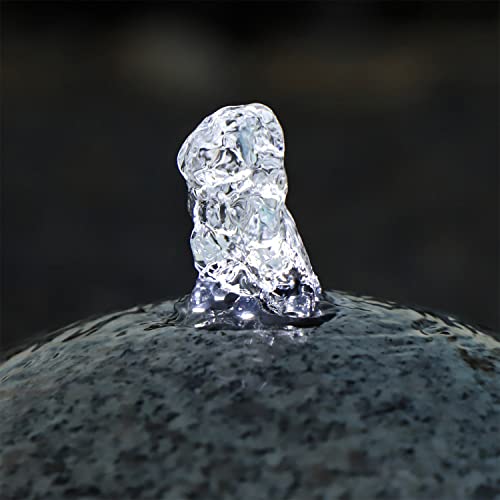 Gartenbrunnen aus Granit mit 3 Kugeln und LED-Beleuchtung - 7