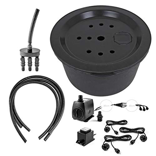 CLGarden Granit Springbrunnen SB1 3 teiliger Kugel Brunen Granitbrunnen Komplett Set Garten Wasserspiel - 5