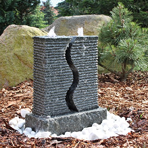 CLGarden Granit Springbrunnen SB5 2 Säulen Brunnen komplettes Set - 3