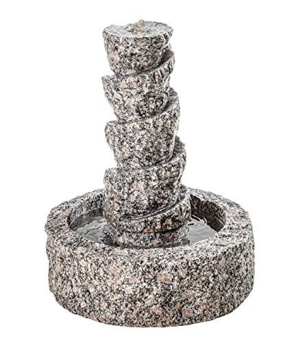 Gartenbrunnen aus Granit "Drill" mit LED-Beleuchtung von Dehner