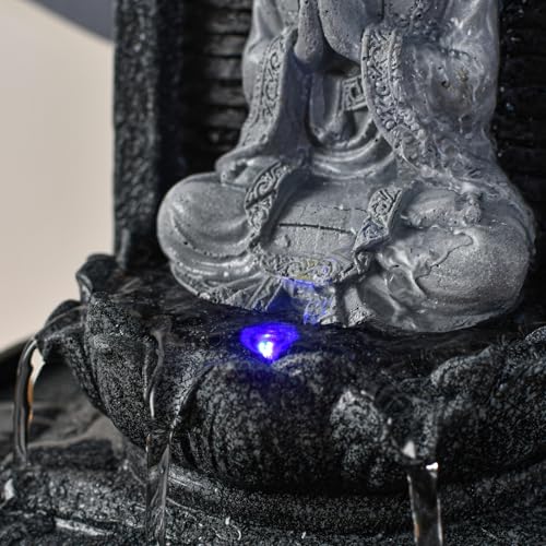 Zimmerbrunnen meditierender Buddha mit Beleuchtung - 9