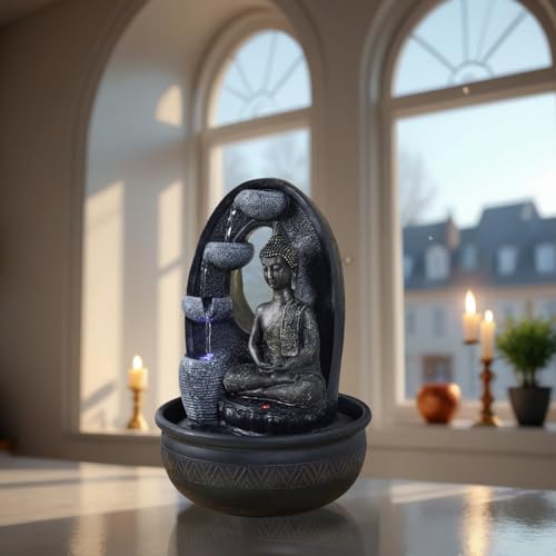Feng Shui Zimmerbrunnen Harmonie mit Beleuchtung - 7