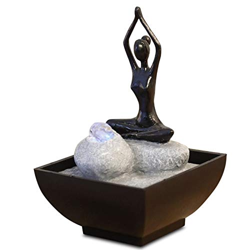 Zimmerbrunnen modern Yoga mit Beleuchtung von Zen Light