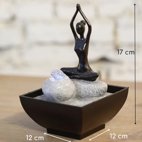 Zimmerbrunnen modern Yoga mit Beleuchtung von Zen Light - 4