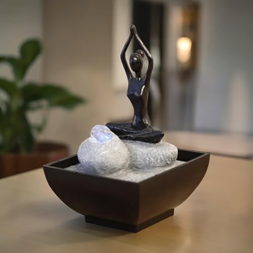 Zimmerbrunnen modern Yoga mit Beleuchtung von Zen Light - 5