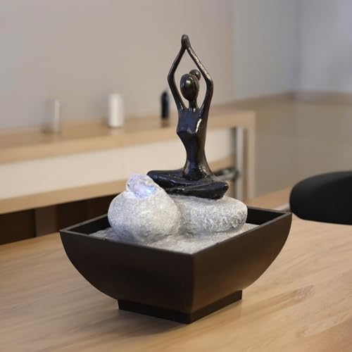 Zimmerbrunnen modern Yoga mit Beleuchtung von Zen Light - 6